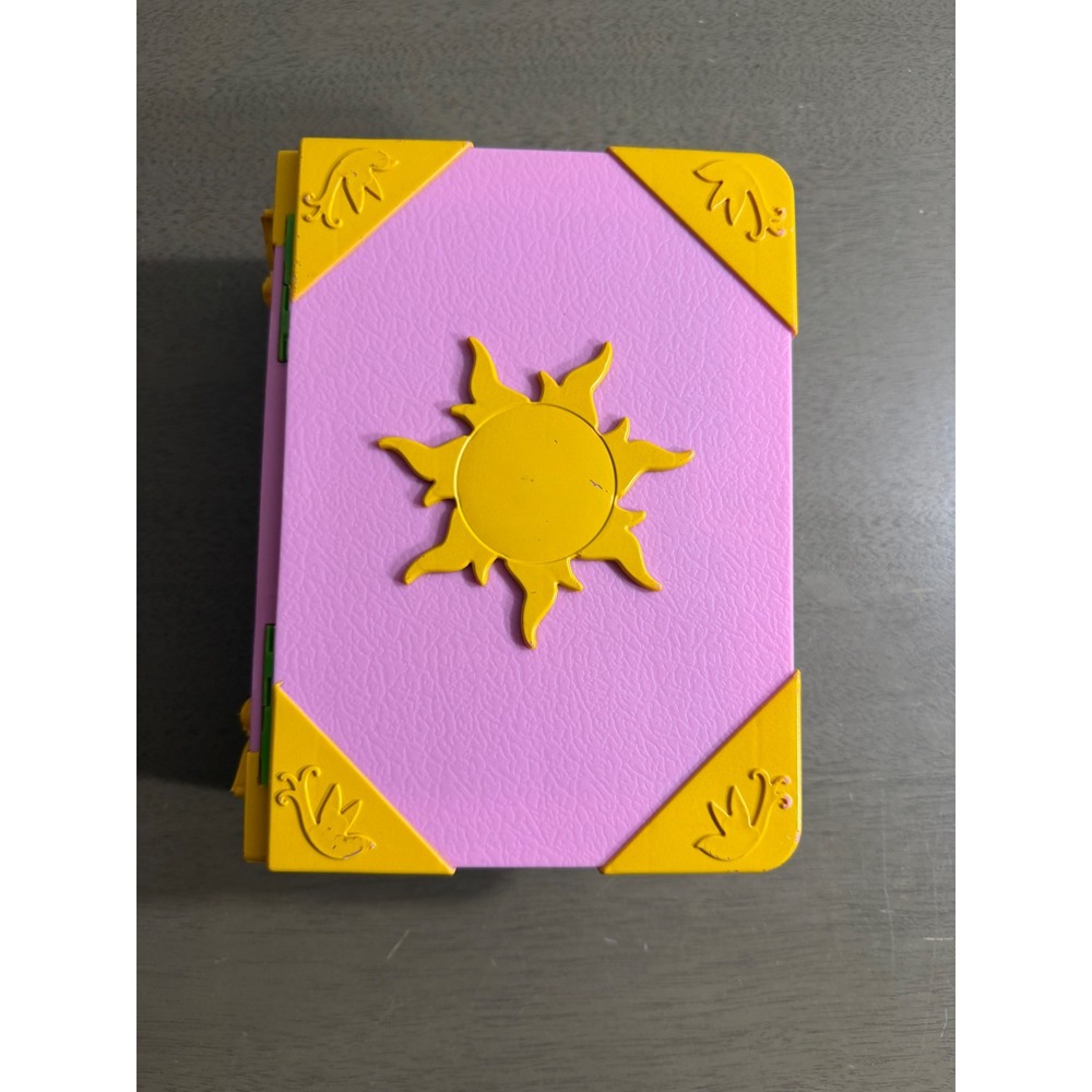 Disney Tangled Rapunzel Storybook Playset Pink Yellow Sun Tower Portable Toy